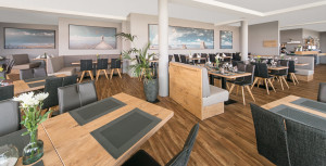 Blick in das Restaurant Heewen in Dangast