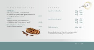 Fleischgericht & Steaks - Stand: 05.15