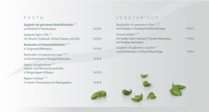 Pasta und Vegetarisch